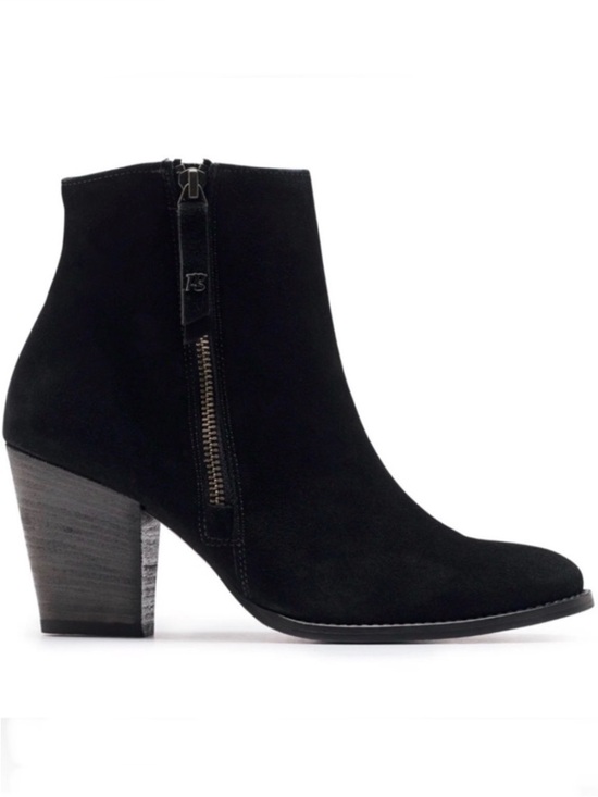 Paul Green Shoes - PAUL GREEN $550 Reya Suede Ankle Boot Side Zip Chunky Stacked Heel Size 8.5 NEW